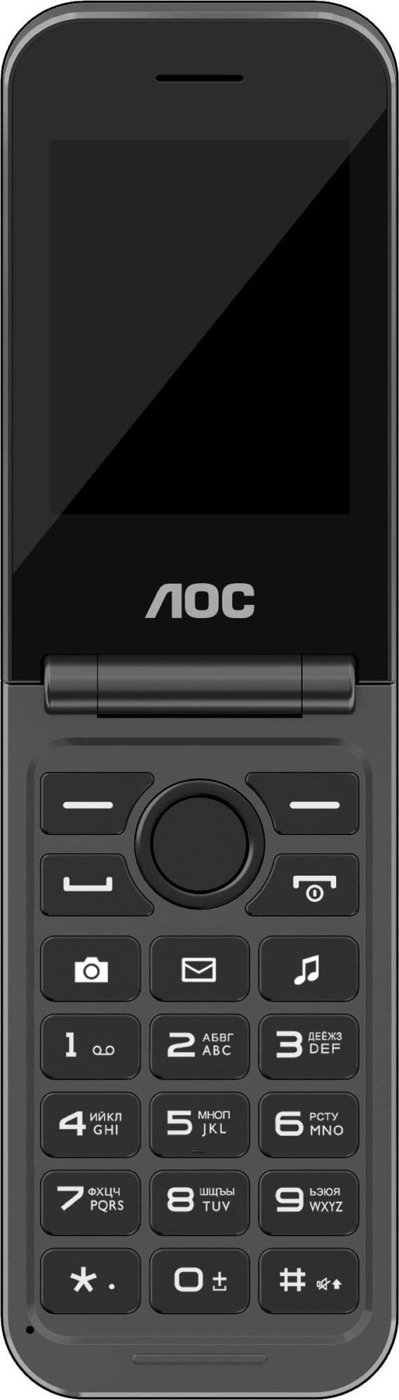 Мобильный телефон AOC 285 A черный раскладной 2Sim 2.8" 240x320 RTOS 0.3Mpix GSM900/1800 FM microSD max32Gb — миниатюра 7