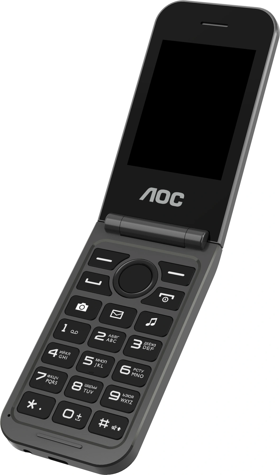 Мобильный телефон AOC 285 A черный раскладной 2Sim 2.8" 240x320 RTOS 0.3Mpix GSM900/1800 FM microSD max32Gb — миниатюра 4