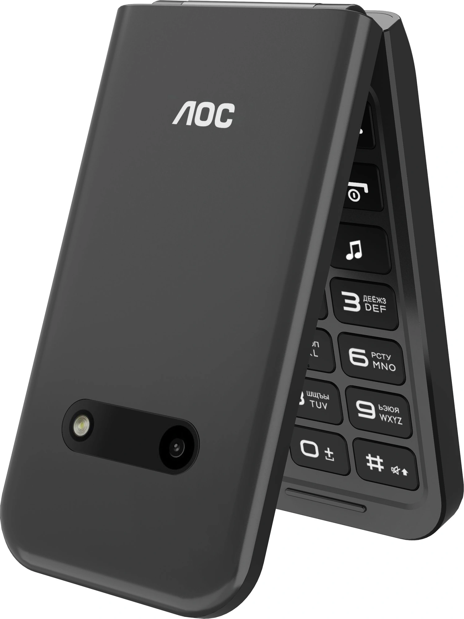 Мобильный телефон AOC 285 A черный раскладной 2Sim 2.8" 240x320 RTOS 0.3Mpix GSM900/1800 FM microSD max32Gb — миниатюра 6