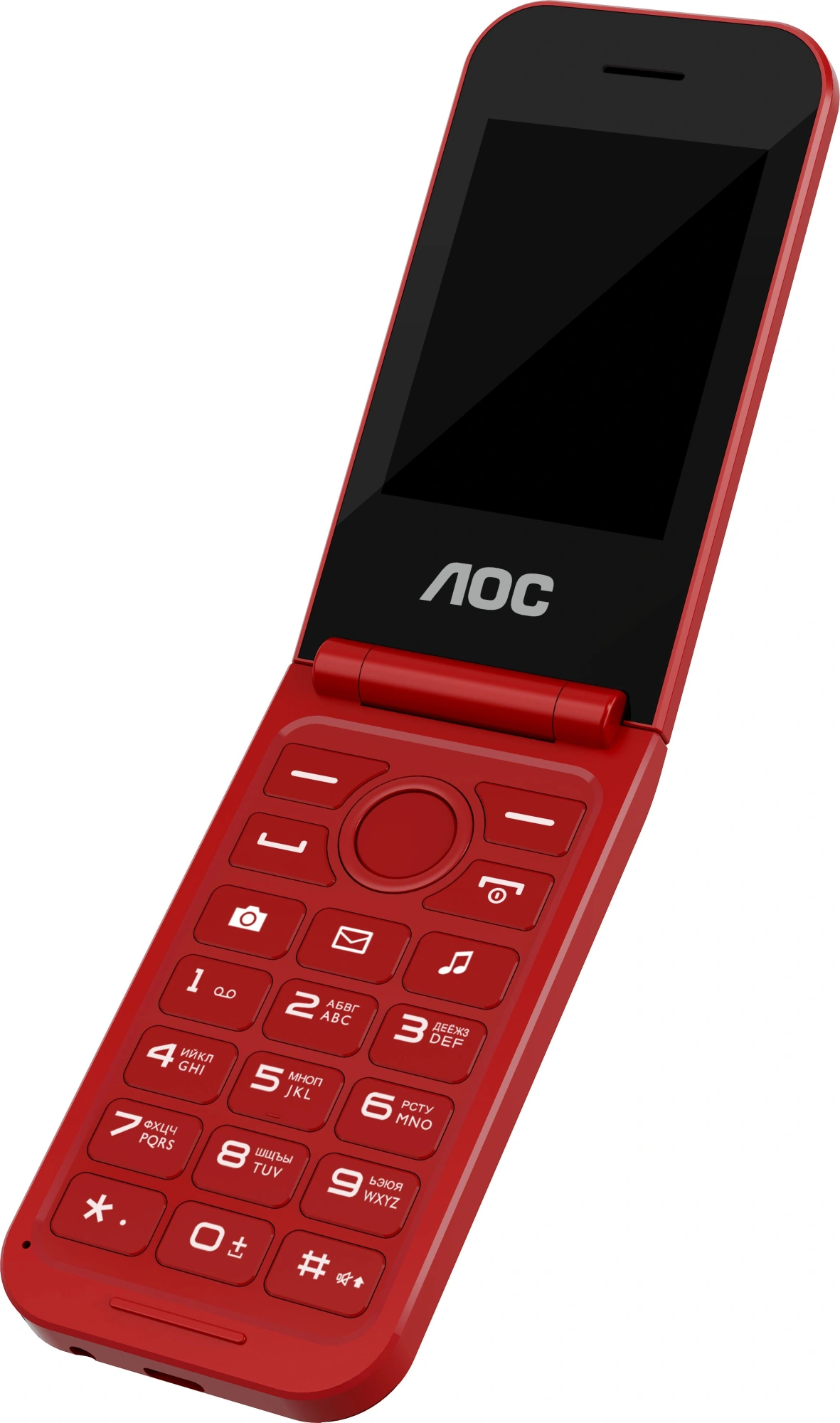Мобильный телефон AOC 285 A красный раскладной 2Sim 2.8" 240x320 RTOS 0.3Mpix GSM900/1800 FM microSD max32Gb — миниатюра 6