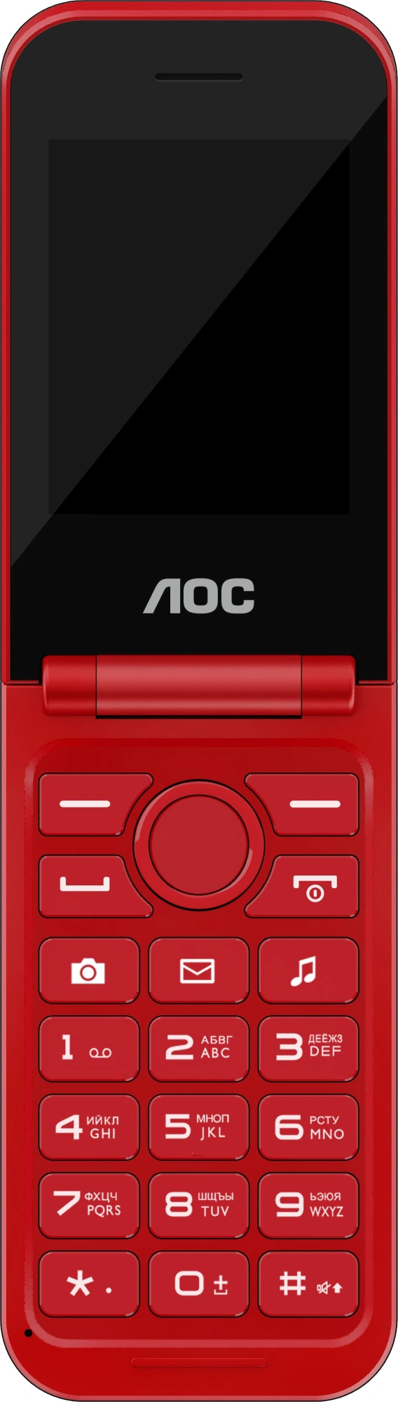 Мобильный телефон AOC 285 A красный раскладной 2Sim 2.8" 240x320 RTOS 0.3Mpix GSM900/1800 FM microSD max32Gb — миниатюра 4