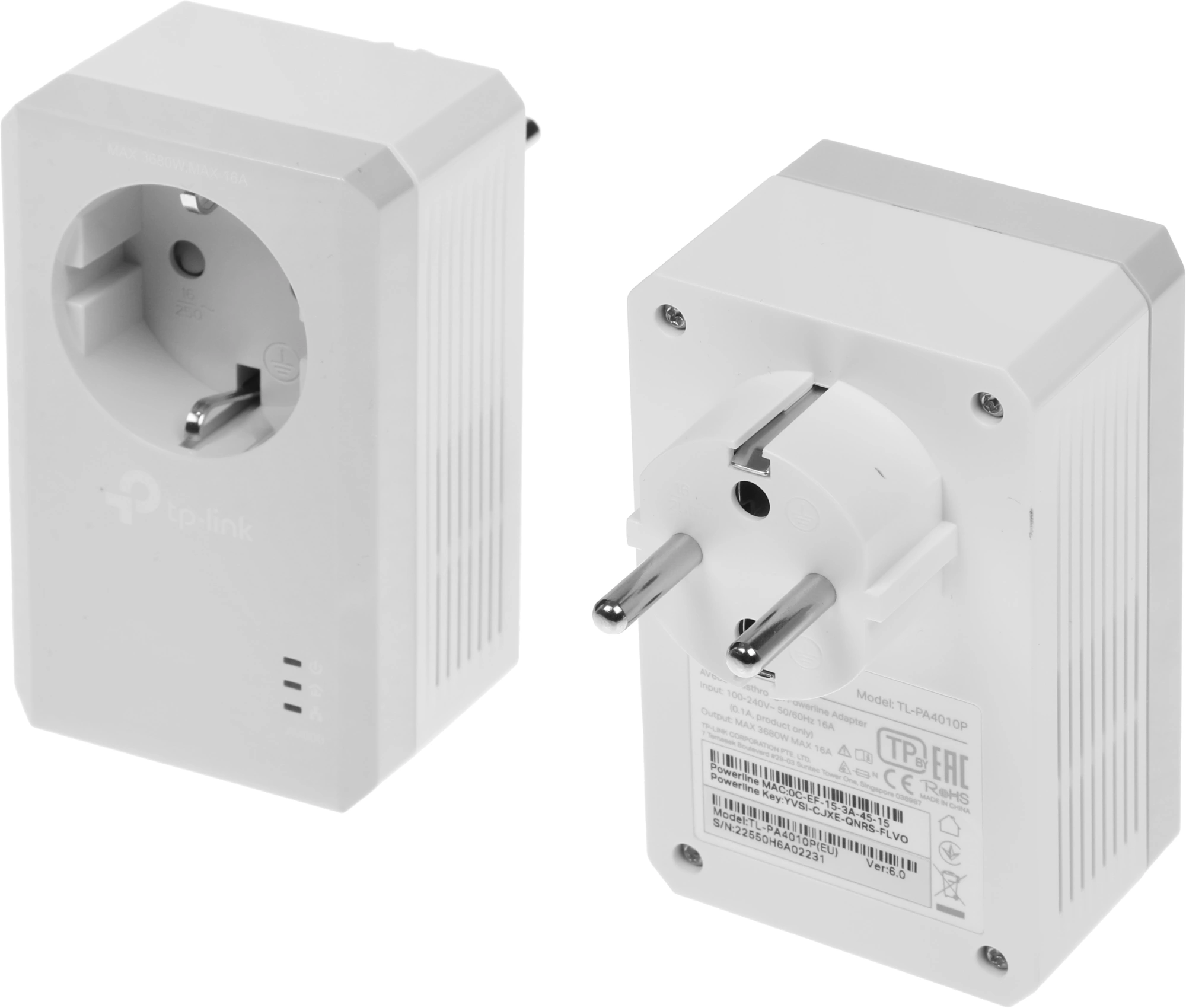 Сетевой адаптер HomePlug AV TP-Link TL-PA4010P KIT AV600 Fast Ethernet — миниатюра 3