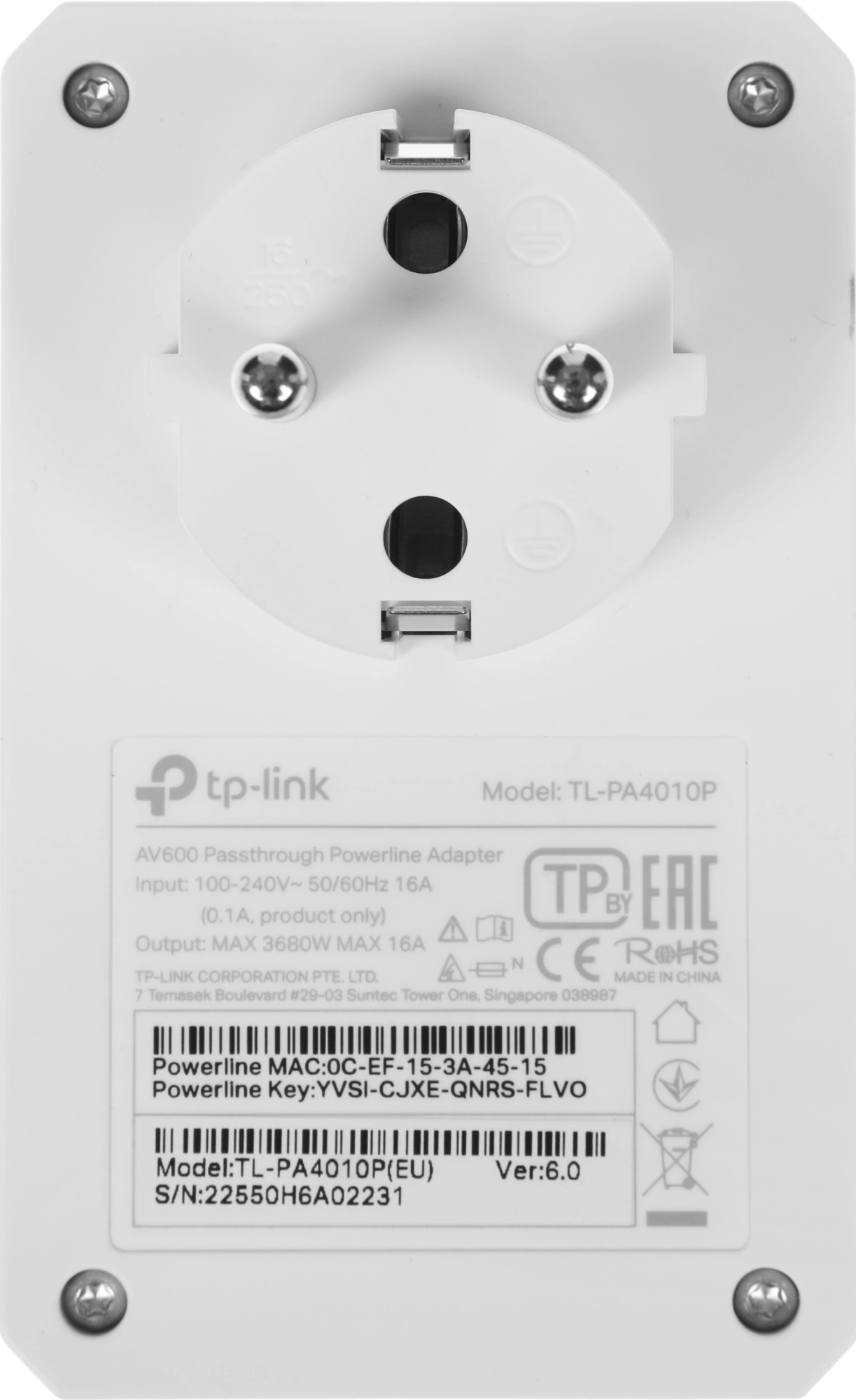 Сетевой адаптер HomePlug AV TP-Link TL-PA4010P KIT AV600 Fast Ethernet — миниатюра 8
