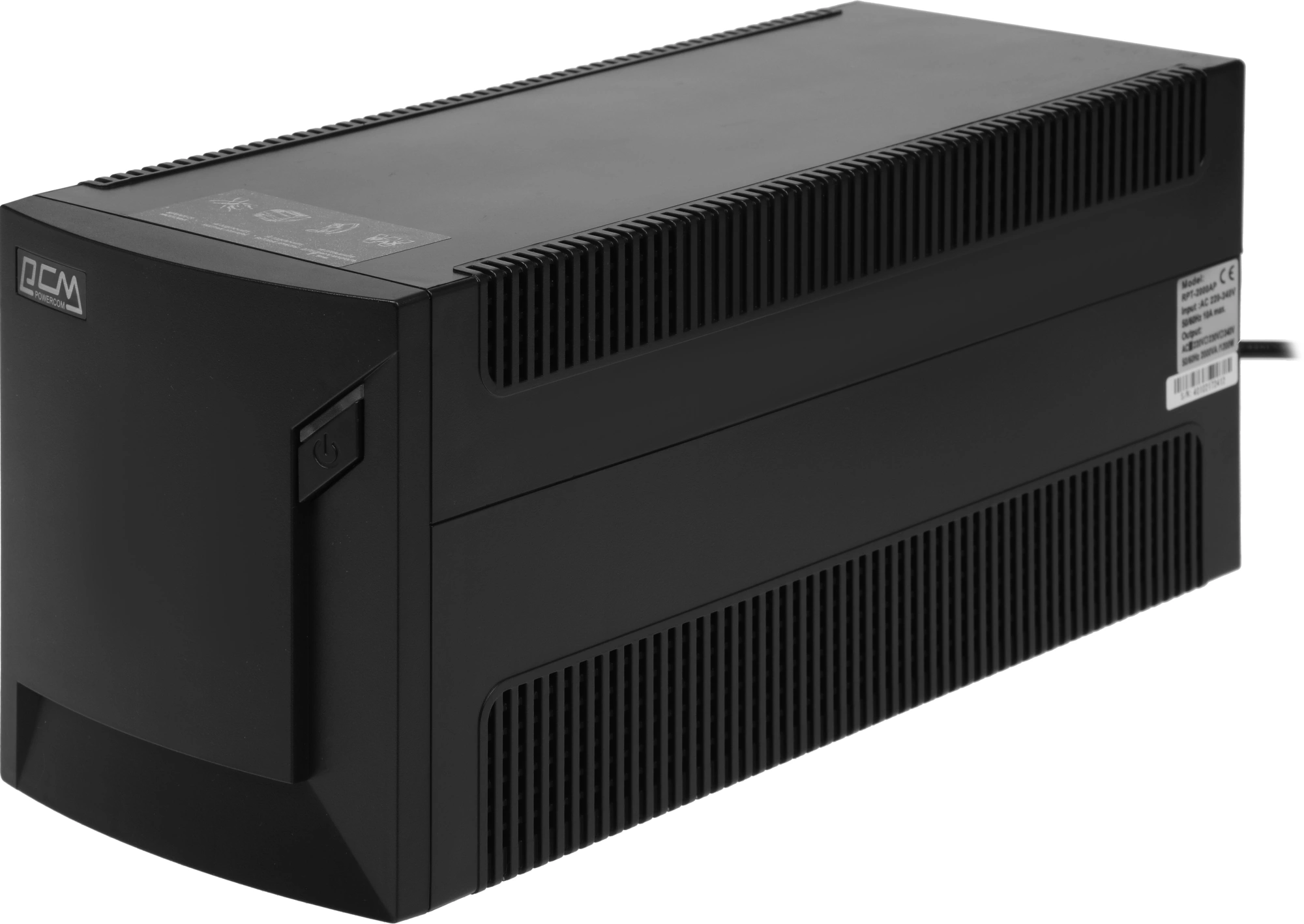 Источник бесперебойного питания Powercom Raptor RPT-2000AP 1200Вт 2000ВА черный — фото 1