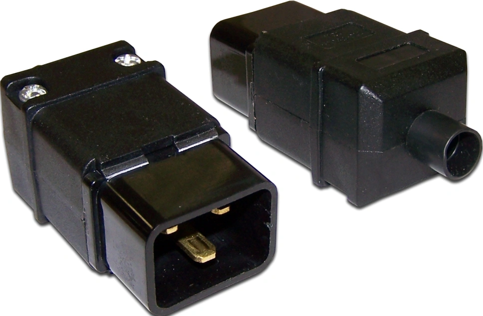Вилка Lanmaster LAN-IEC-320-C20 IEC 60320 C20 16A 250V black — миниатюра 4