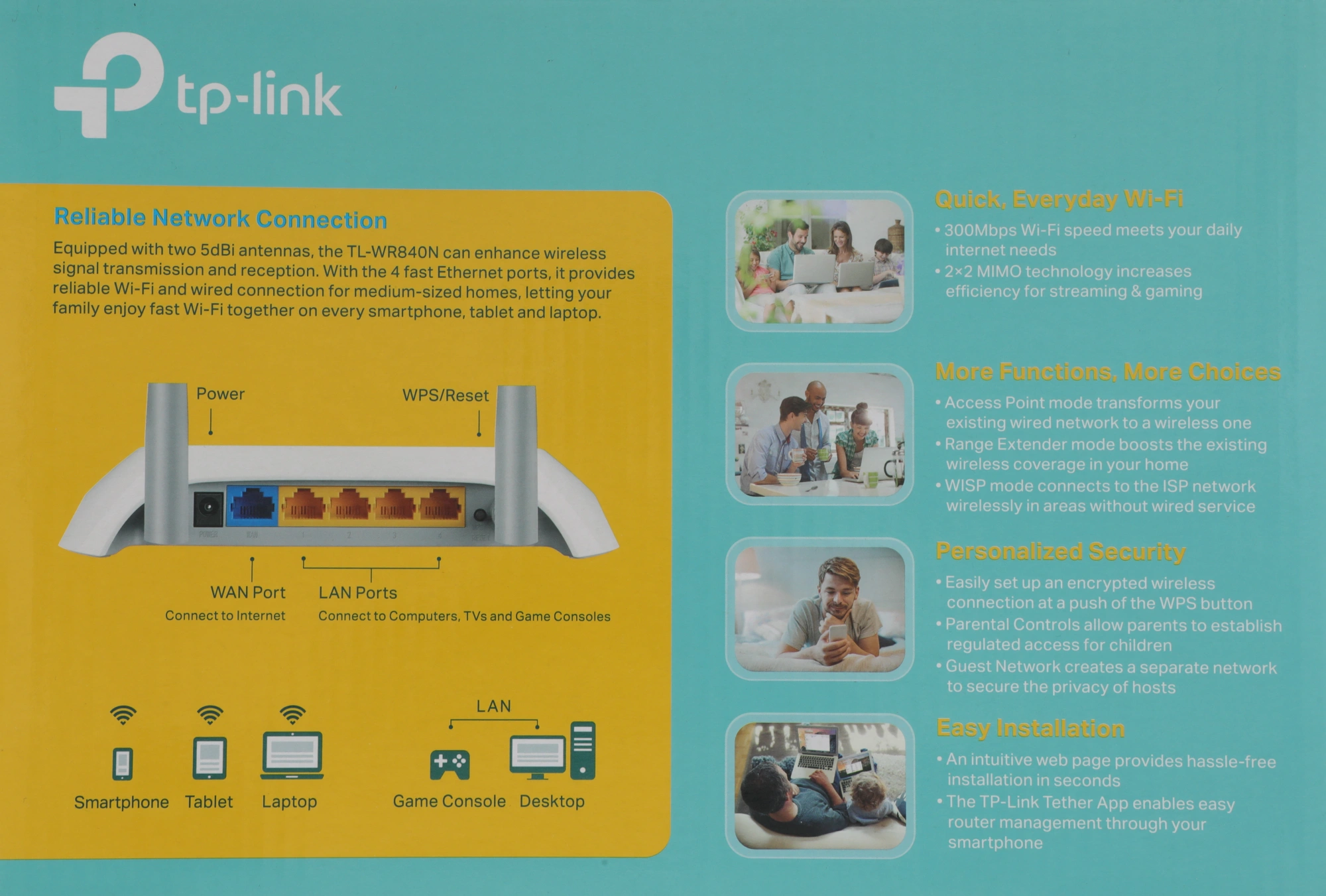 Роутер беспроводной TP-Link TL-WR840N N300 10/100BASE-TX белый — миниатюра 13