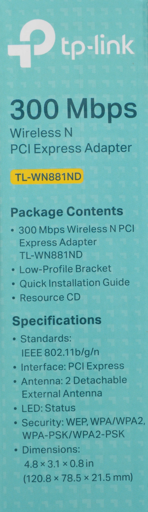 Сетевой адаптер Wi-Fi TP-Link TL-WN881ND N300 PCI Express (ант.внеш.съем) 2ант. — миниатюра 12