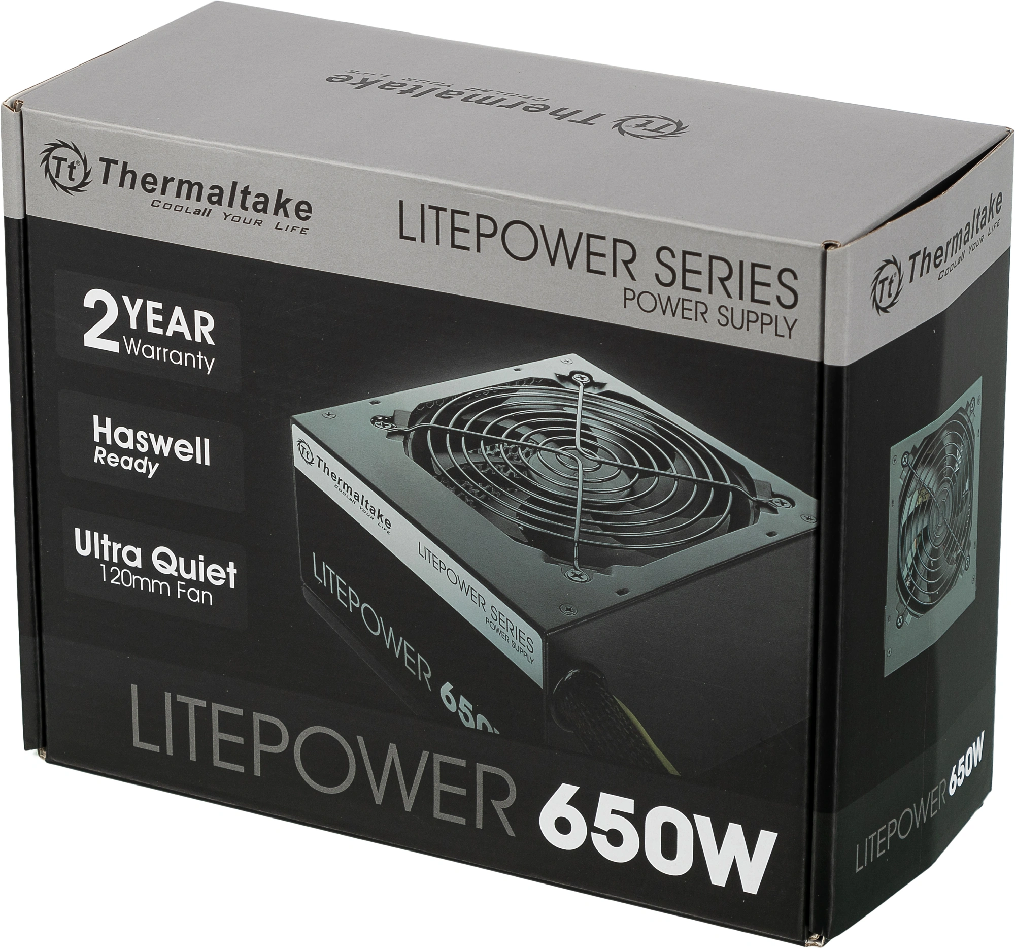 Блок питания Thermaltake ATX 650W Litepower (20+4pin) APFC 120mm fan 5xSATA RTL — миниатюра 14