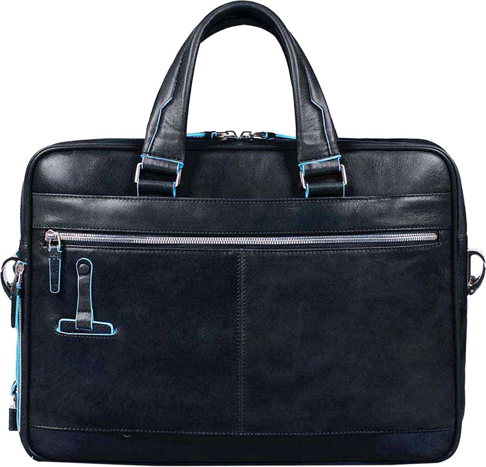 Деловая сумка Piquadro Blue Square CA2849B2/BLU2 с отделением для ноутбука 15" синяя натур.кожа — миниатюра 3