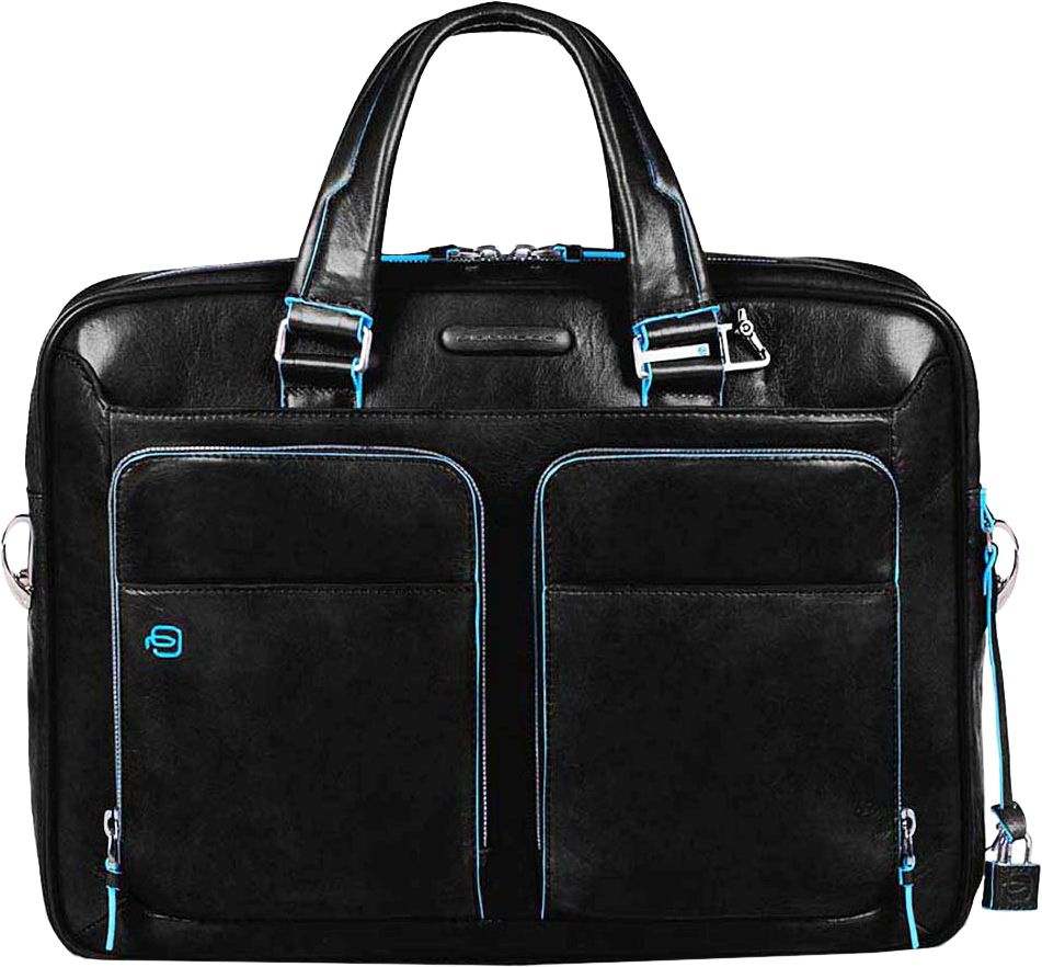 Деловая сумка Piquadro Blue Square CA2849B2/N с отделением для ноутбука 15" черная натур.кожа — фото 1