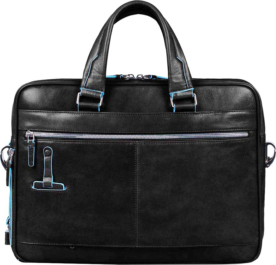 Деловая сумка Piquadro Blue Square CA2849B2/N с отделением для ноутбука 15" черная натур.кожа — миниатюра 2