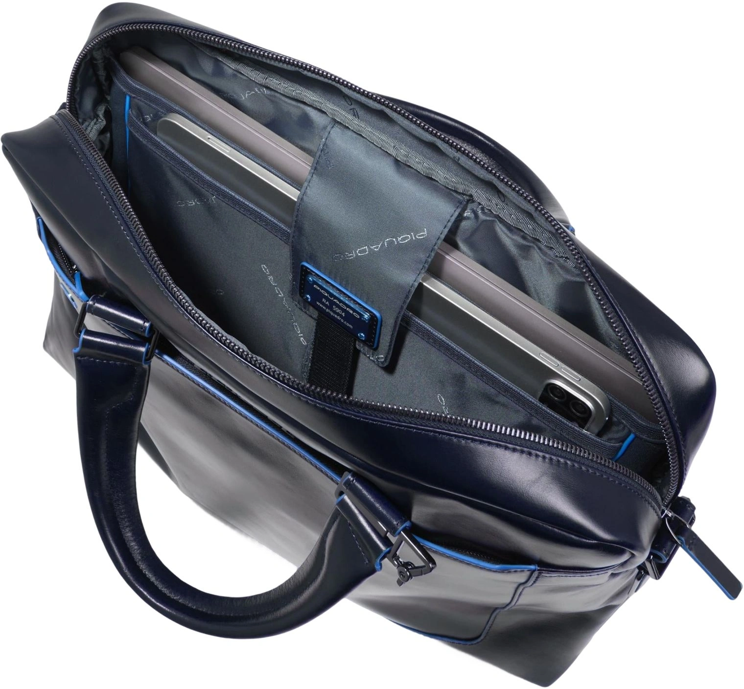 Деловая сумка Piquadro Blue Square CA3335B2/BLU2 с отделением для ноутбука 15" синяя натур.кожа — миниатюра 6