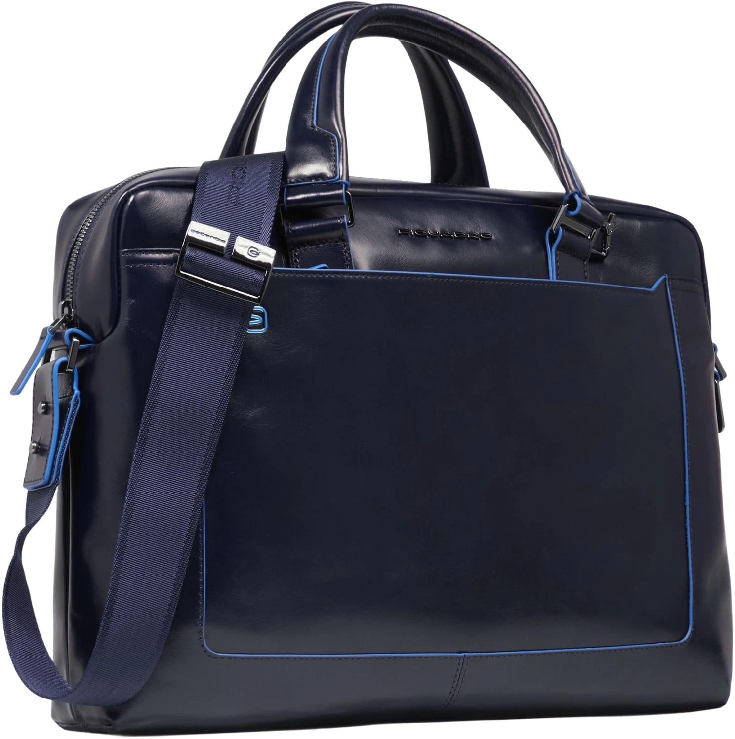 Деловая сумка Piquadro Blue Square CA3335B2/BLU2 с отделением для ноутбука 15" синяя натур.кожа — миниатюра 8