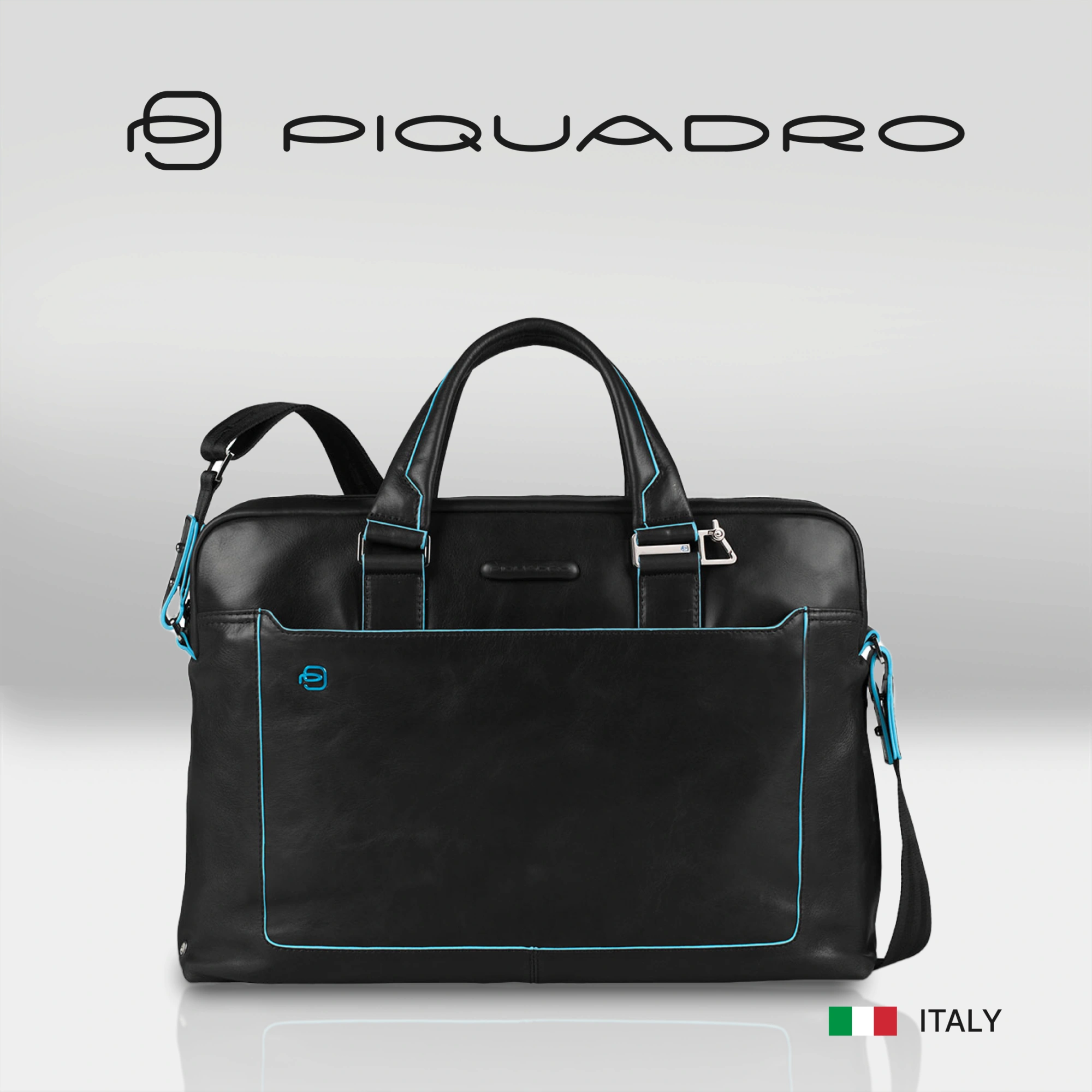 Деловая сумка Piquadro Blue Square CA3335B2/N с отделением для ноутбука 15" черная натур.кожа — фото 1