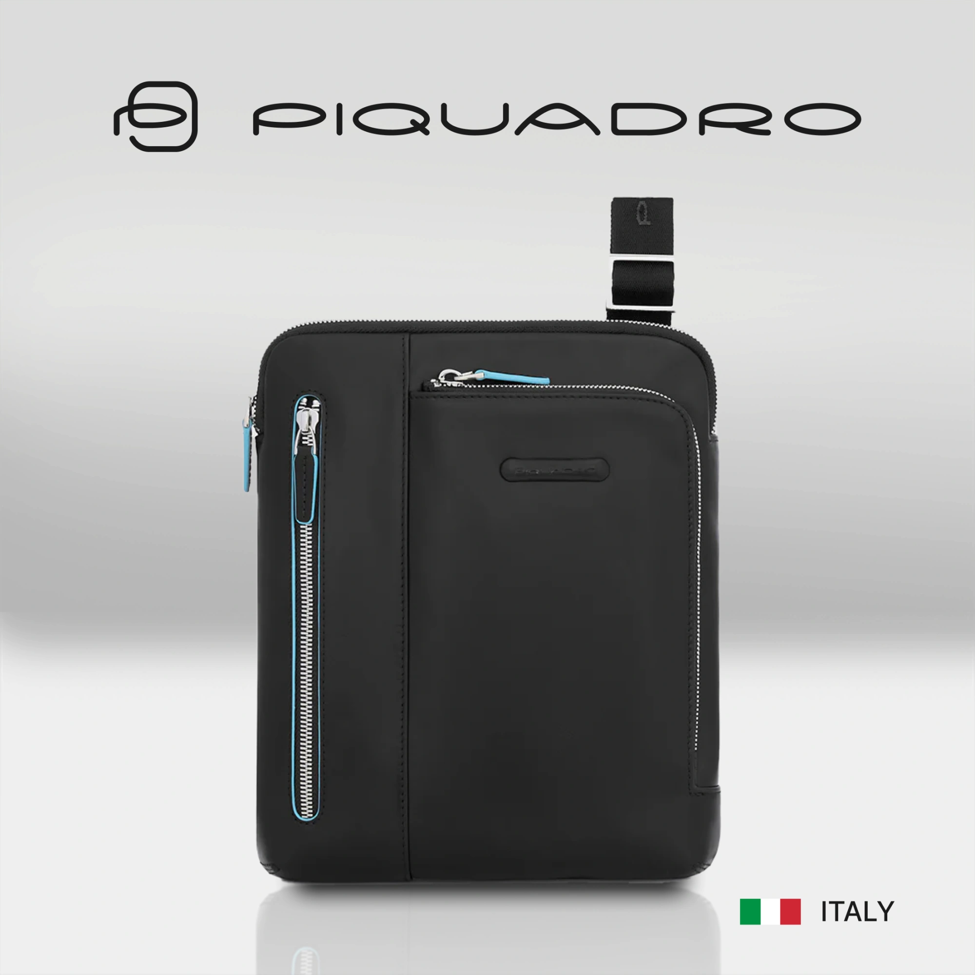Сумка мужская Piquadro Blue Square CA1816B2/N черная натур.кожа — миниатюра 3