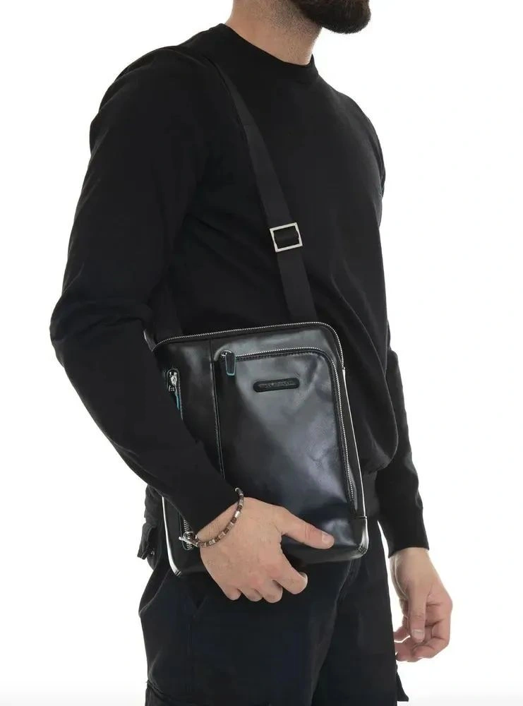 Сумка мужская Piquadro Blue Square CA1816B2/N черная натур.кожа — миниатюра 6