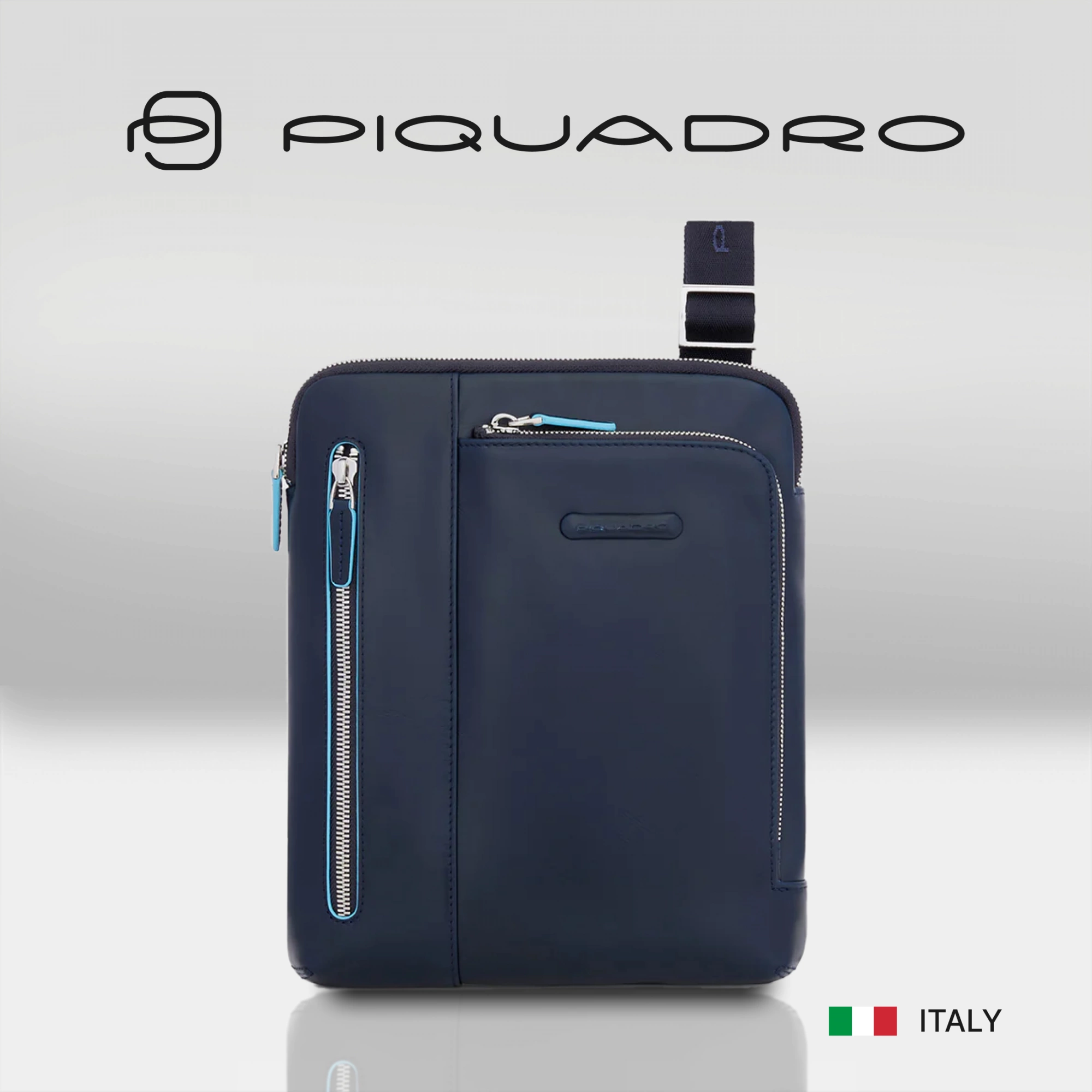 Сумка мужская Piquadro Blue Square CA1816B2/BLU2 синяя натур.кожа — миниатюра 7