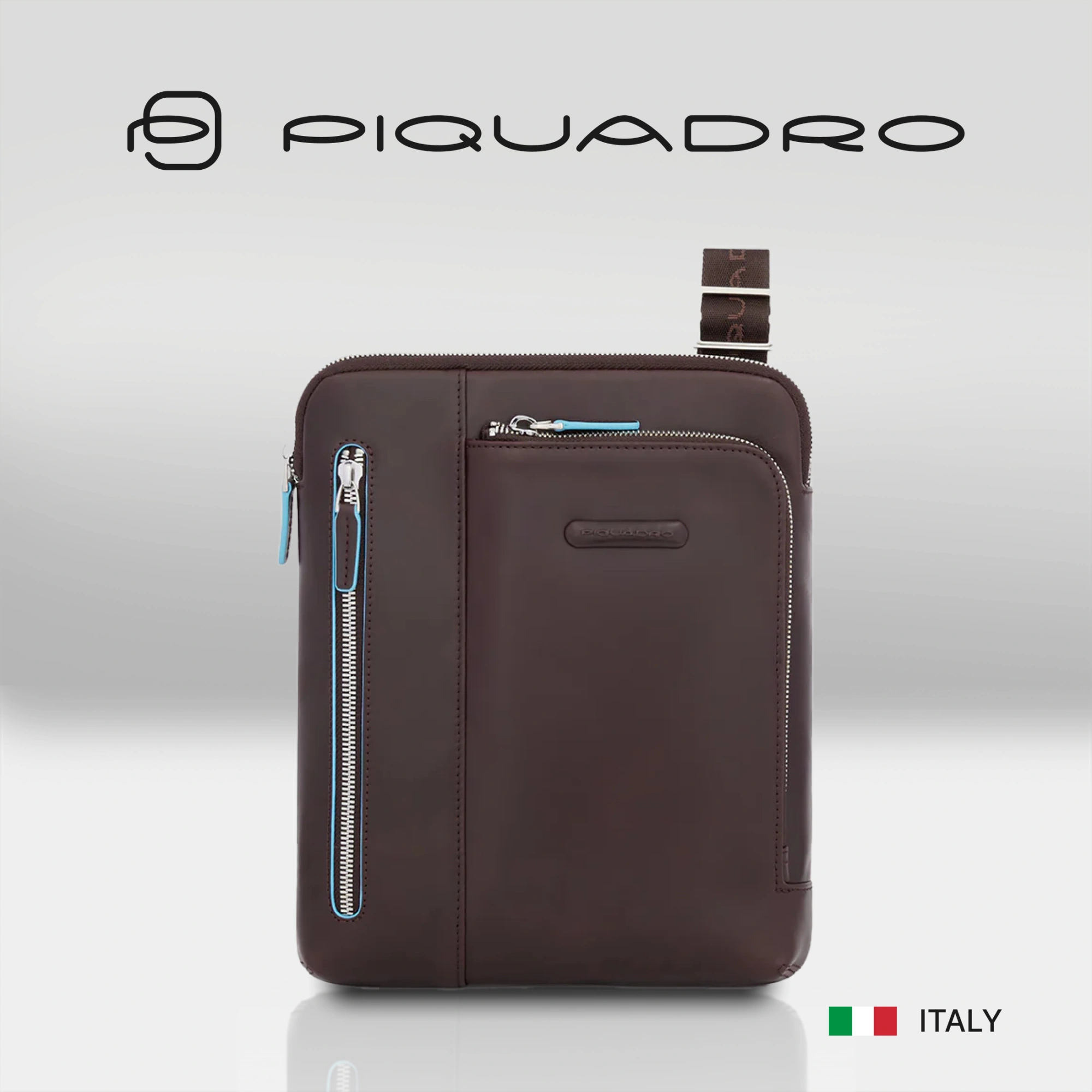 Сумка мужская Piquadro Blue Square CA1816B2/MO коричневая натур.кожа — фото 1