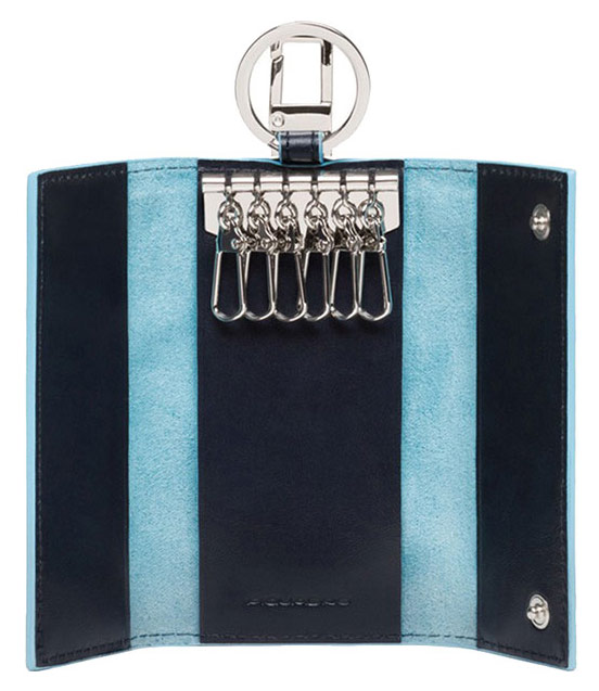 Ключница Piquadro Blue Square PC1397B2/BLU2 синий натур.кожа — миниатюра 2