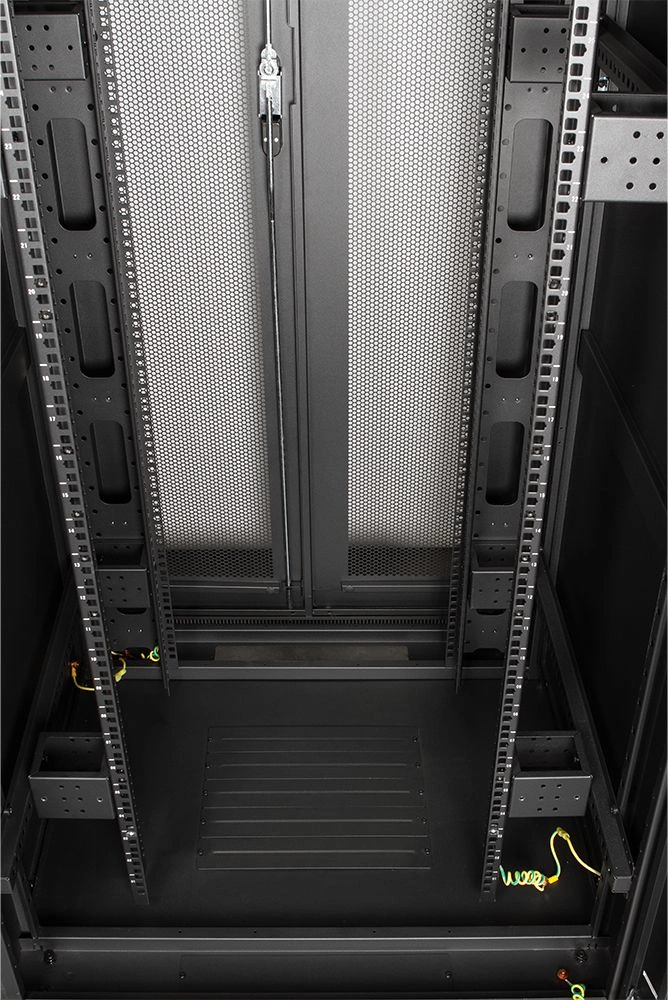 Шкаф серверный Lanmaster (TWT-CBB-42U-8X10-P1) напольный 42U 800x1000мм пер.дв.перфор. задн.дв.перфор.2-хст. 2 бок.пан. 800кг черный 926мм 123.6кг 2055мм IP20 металл — миниатюра 6
