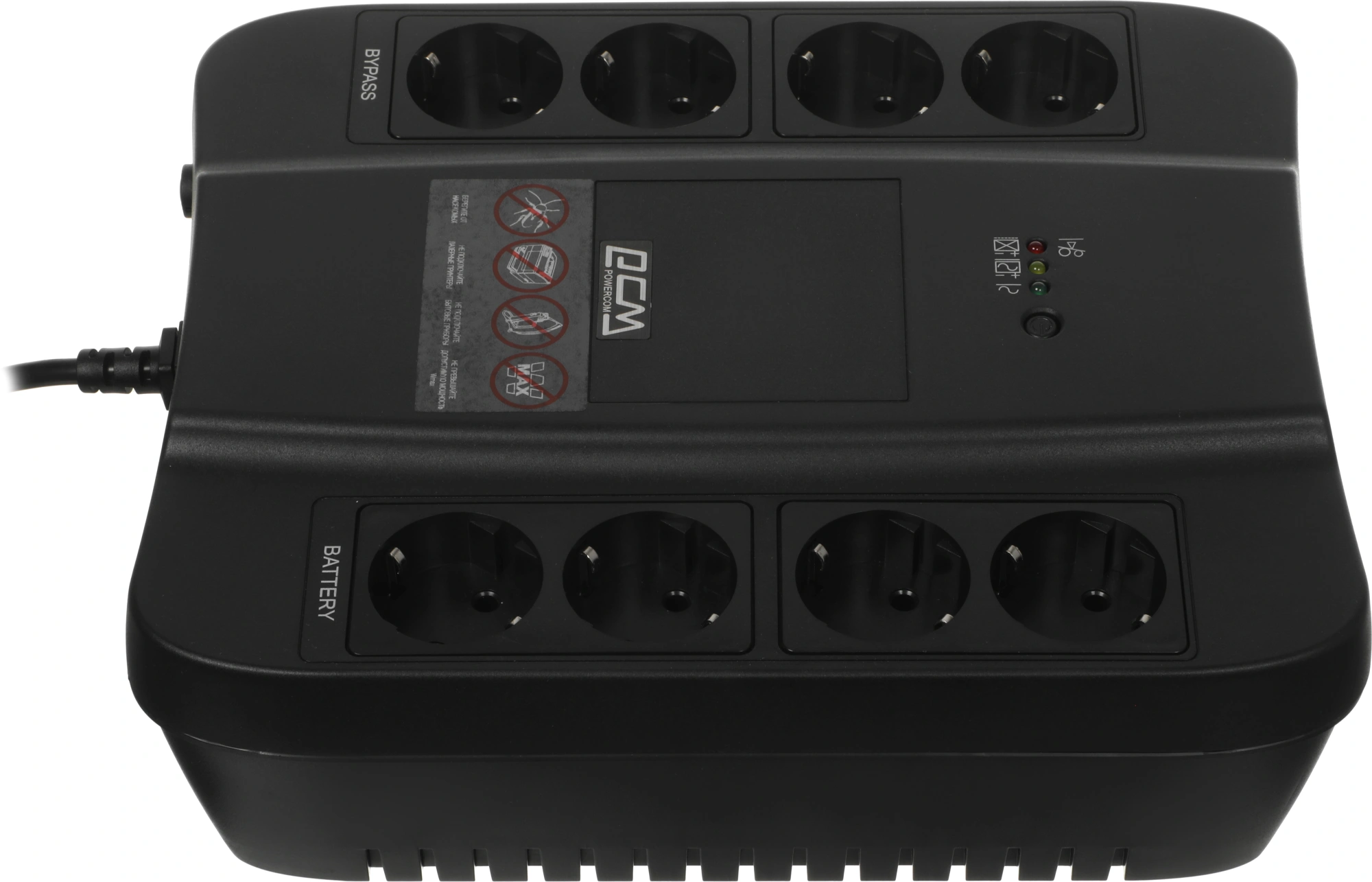 Источник бесперебойного питания Powercom Spider SPD-450N 270Вт 450ВА черный — миниатюра 6