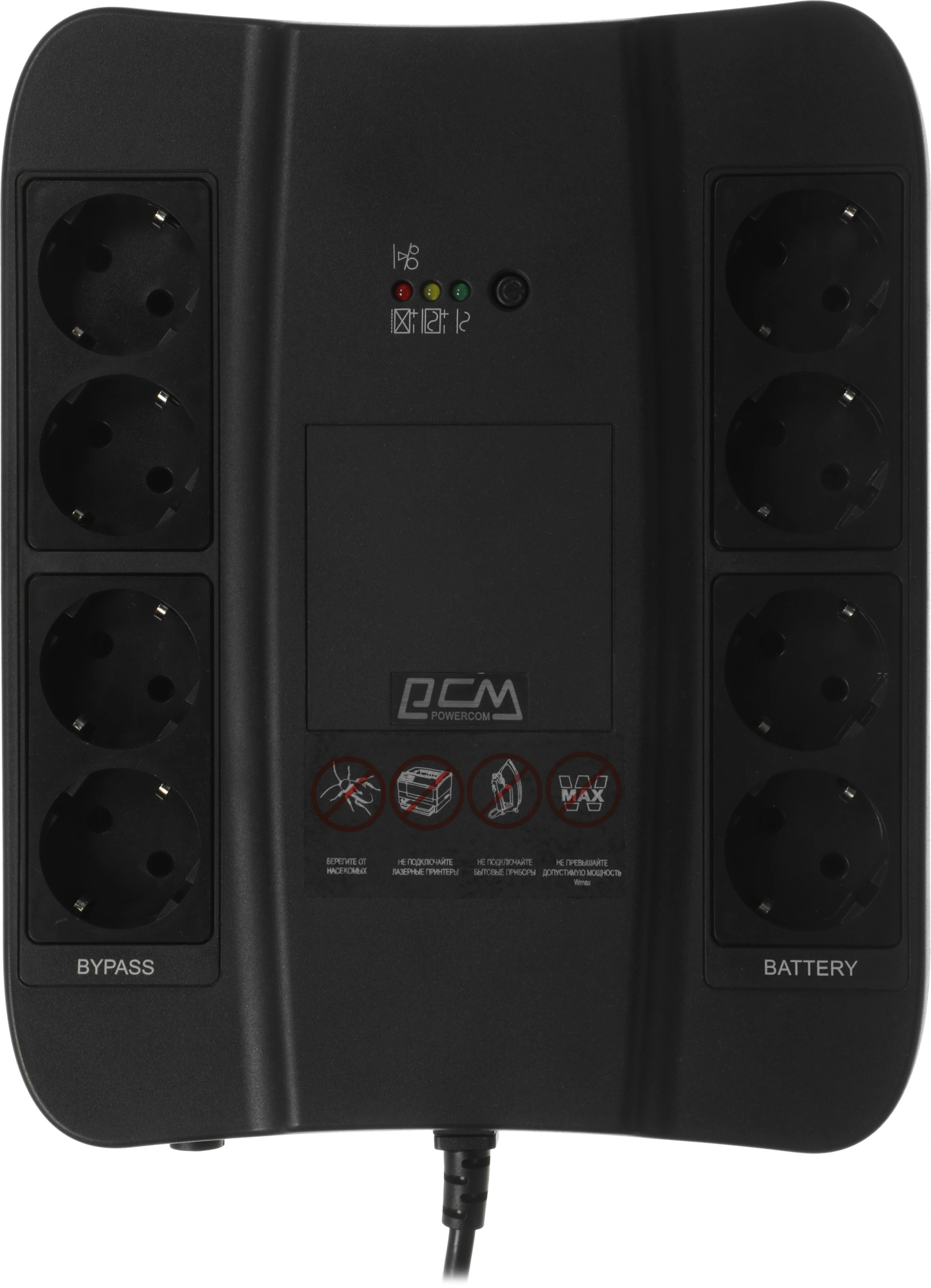Источник бесперебойного питания Powercom Spider SPD-450N 270Вт 450ВА черный — миниатюра 9