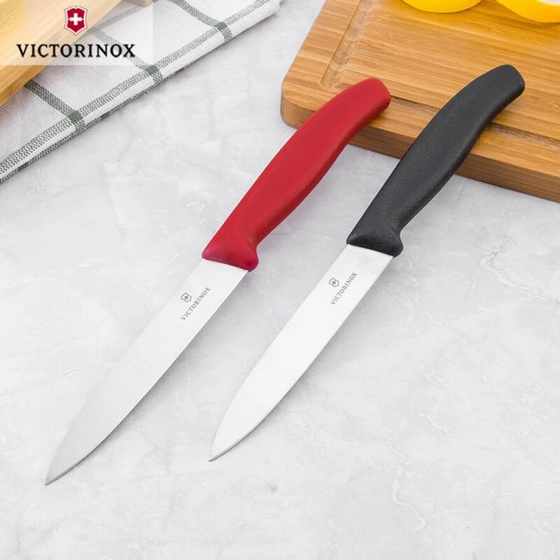 Нож кухонный Victorinox Swiss Classic (6.7703) стальной для чистки овощей и фруктов лезв.100мм прямая заточка черный — миниатюра 9