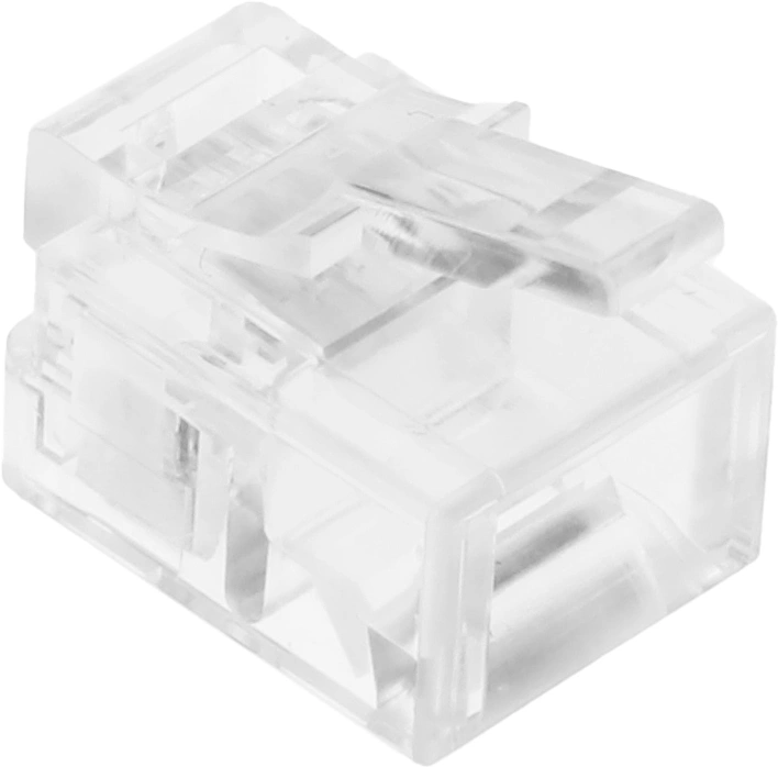 Коннектор Lanmaster (TWT-PL12-6P4C/100) UTP кат.3 RJ12 прозрачный (упак.:100шт) — миниатюра 5