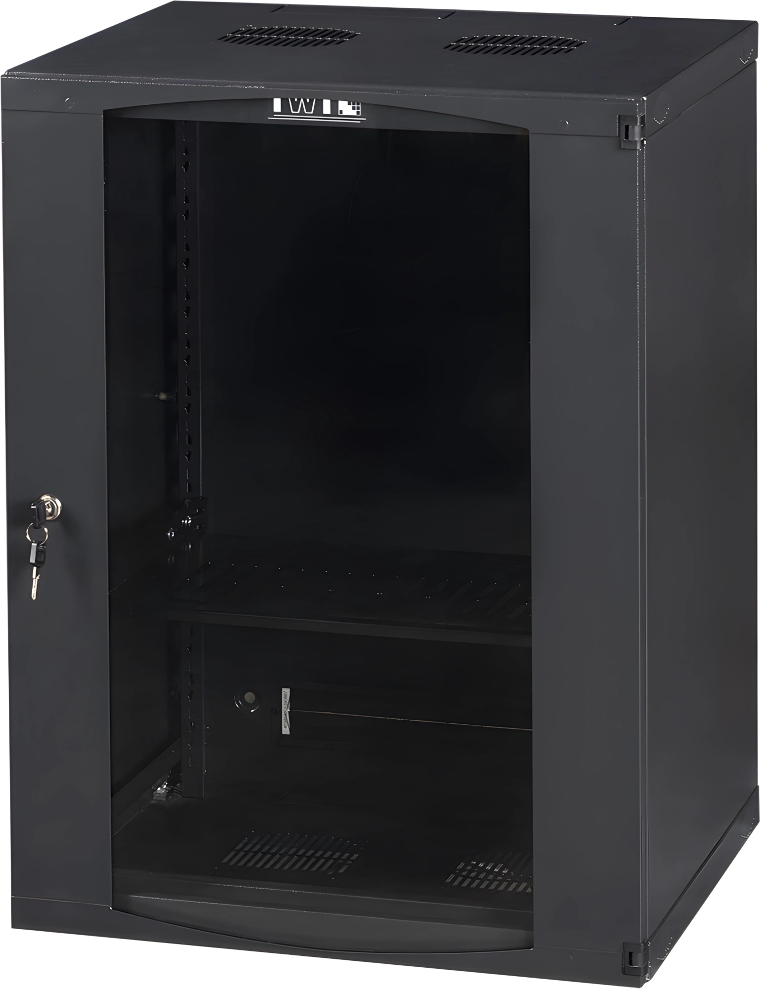 Шкаф коммутационный Lanmaster Next (TWT-CBWNG-9U-6X4-BK) настенный 9U 550x450мм пер.дв.стекл 60кг черный 15.5кг 494мм — миниатюра 3