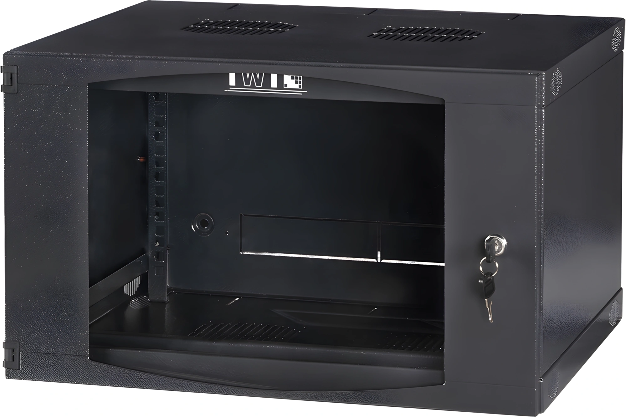 Шкаф коммутационный Lanmaster Next (TWT-CBWNG-9U-6X4-BK) настенный 9U 550x450мм пер.дв.стекл 60кг черный 15.5кг 494мм — миниатюра 5