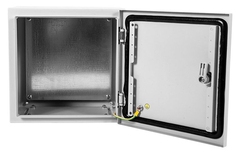 Шкаф электротехнический Elbox EMW-300.200.150-1-IP66 настенный 200мм 150мм несъемн.бок.пан. 50кг серый — миниатюра 3