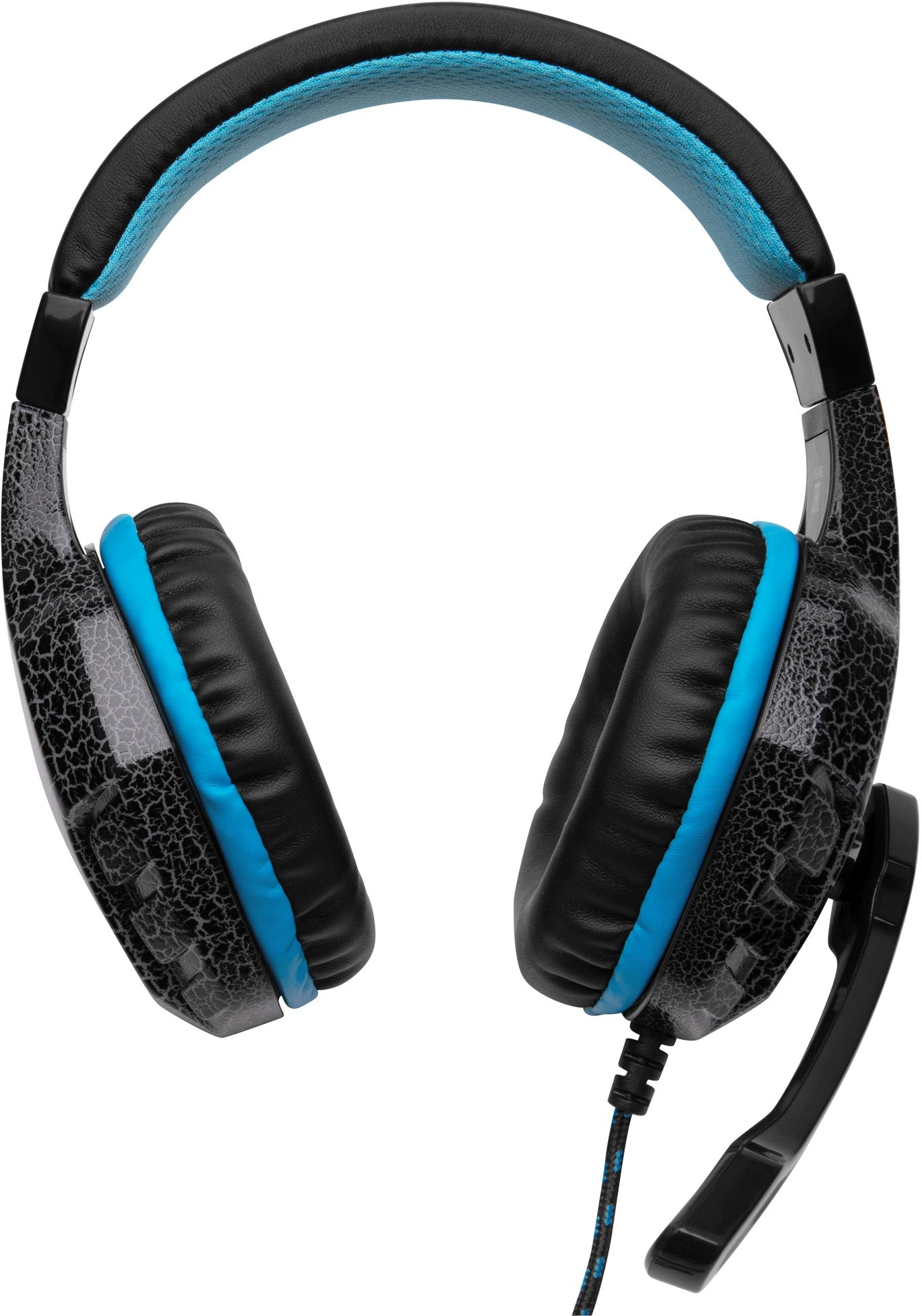 Наушники с микрофоном Оклик HS-L400G ZEUS черный/синий 2.2м мониторные оголовье (359480) — миниатюра 5