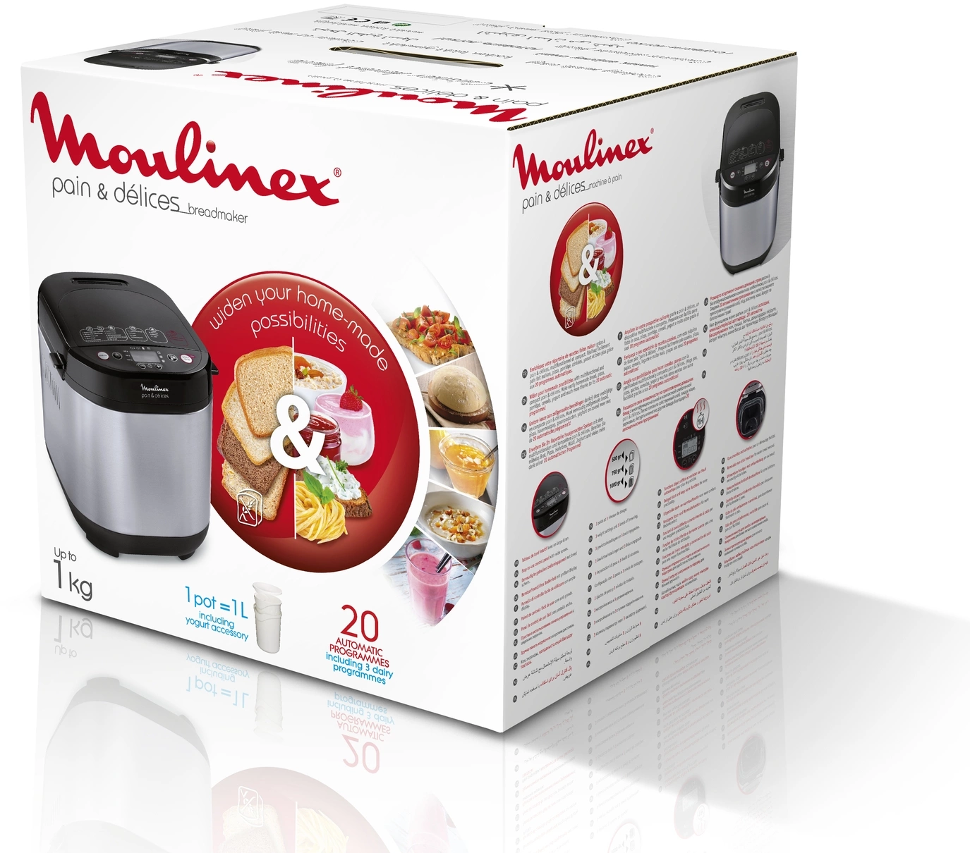 Хлебопечь Moulinex Pain & Delices OW240E30 650Вт серебристый/черный — миниатюра 9