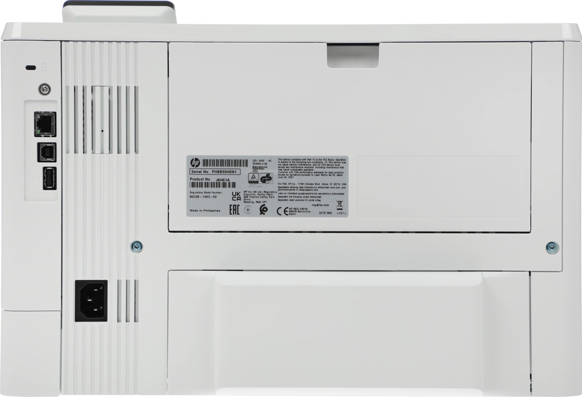 Принтер лазерный HP LaserJet Pro M501dn (J8H61A) A4 Duplex белый — миниатюра 11