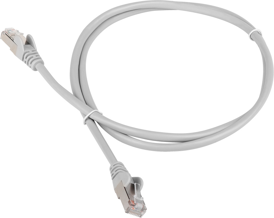 Патч-корд Lanmaster LAN-PC45/S5E-5.0-GY FTP RJ-45 вил.-вилка RJ-45 кат.5E 5м серый LSZH — фото 1