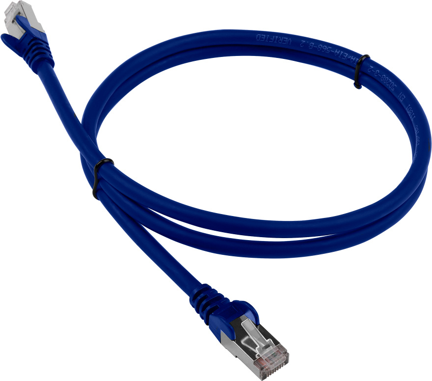 Патч-корд Lanmaster LAN-PC45/S6-2.0-BL FTP RJ-45 вил.-вилка RJ-45 кат.6 2м синий LSZH — фото 1