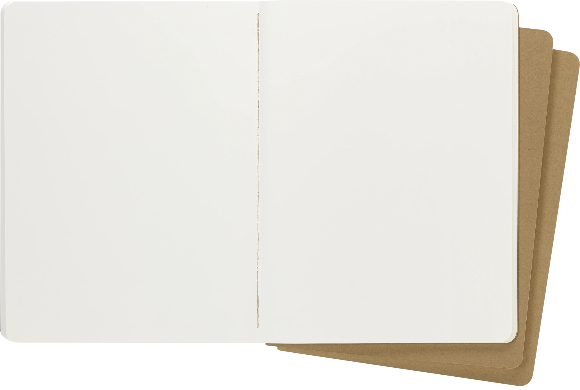 Блокнот Moleskine CAHIER JOURNAL QP423 XLarge 190х250мм обложка картон 120стр. нелинованный бежевый (3шт) — миниатюра 3
