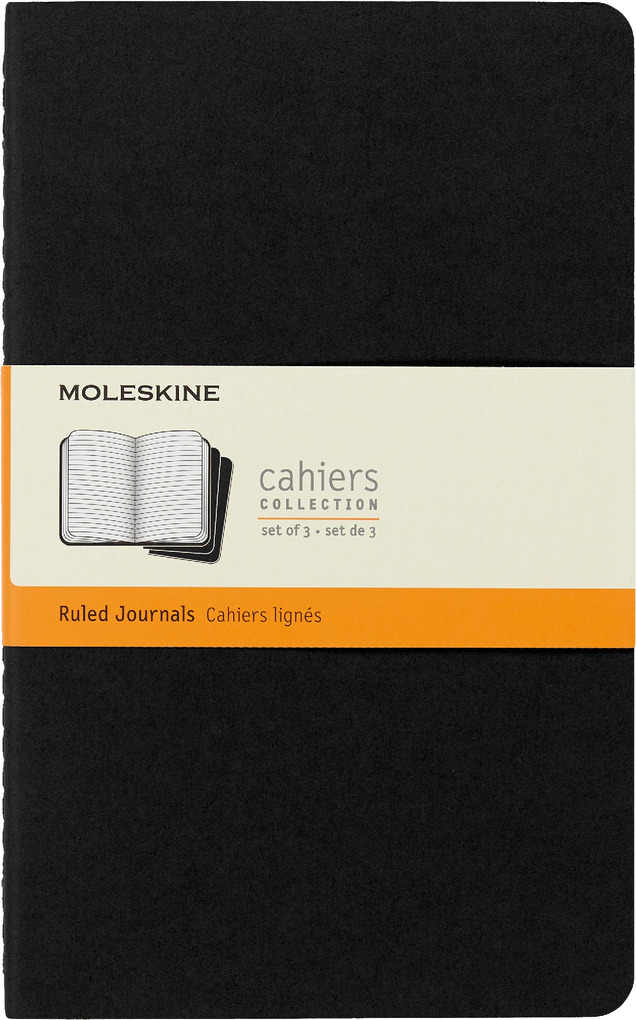 Блокнот Moleskine CAHIER JOURNAL QP316 Large 130х210мм обложка картон 80стр. линейка черный (3шт) — фото 1