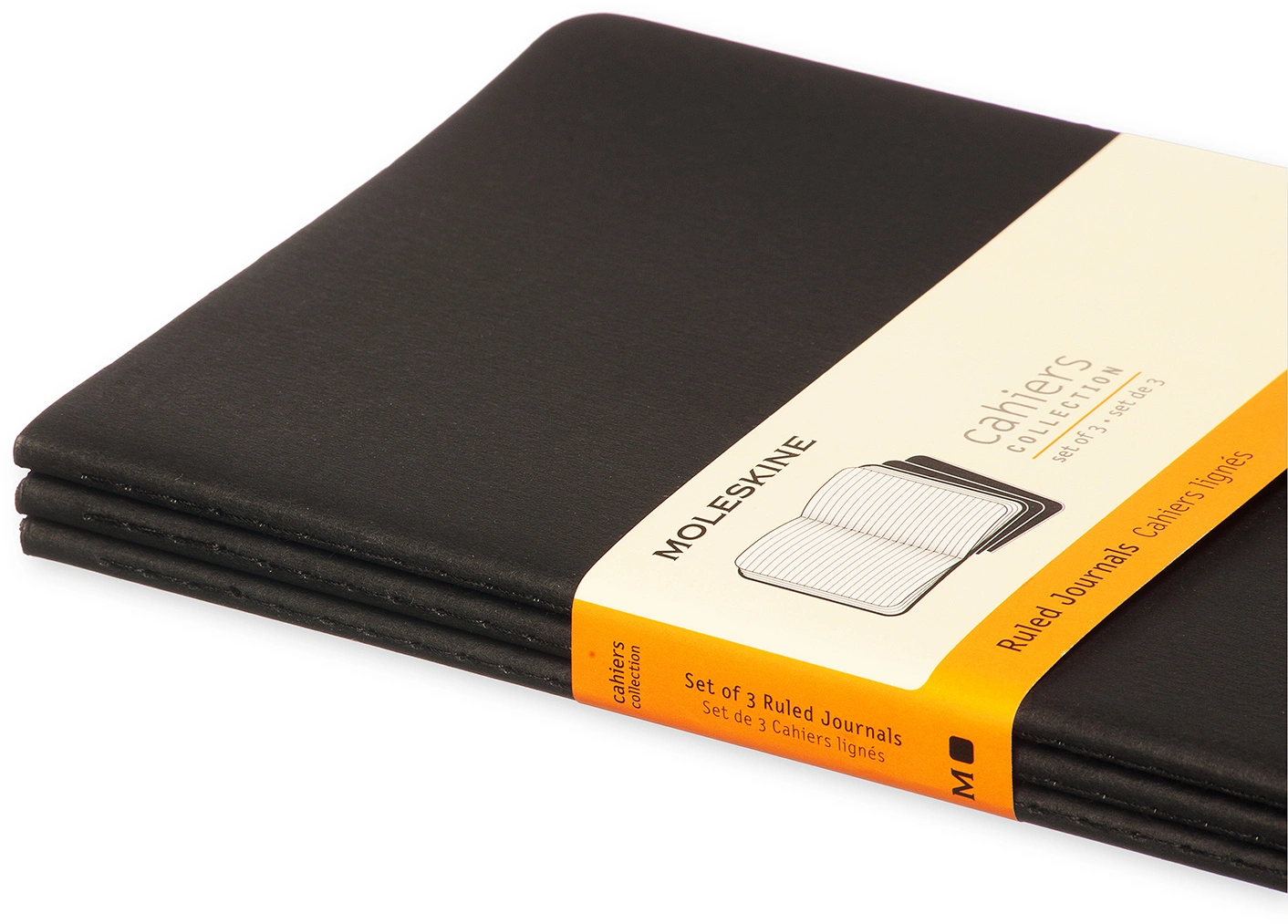Блокнот Moleskine CAHIER JOURNAL QP316 Large 130х210мм обложка картон 80стр. линейка черный (3шт) — миниатюра 6