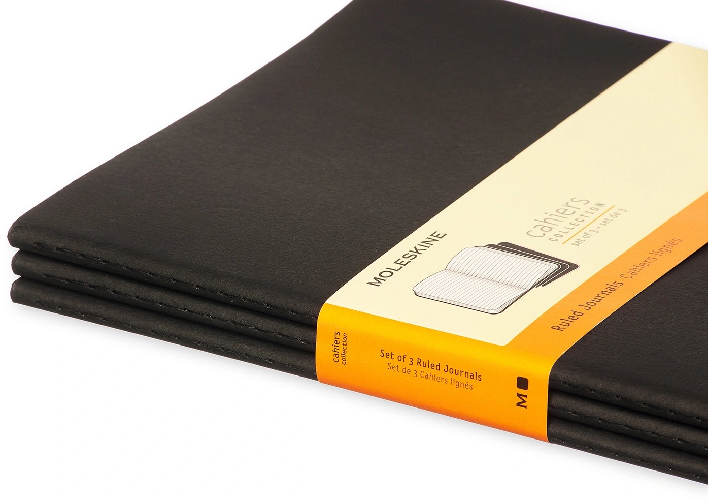 Блокнот Moleskine CAHIER JOURNAL QP321 XLarge 190х250мм обложка картон 120стр. линейка черный (3шт) — миниатюра 7