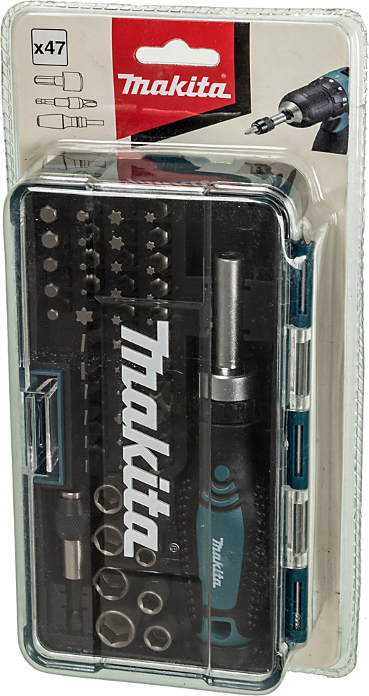 Отвертка Makita B-36170 в компл.:47 предметов жесткий кейс — миниатюра 3