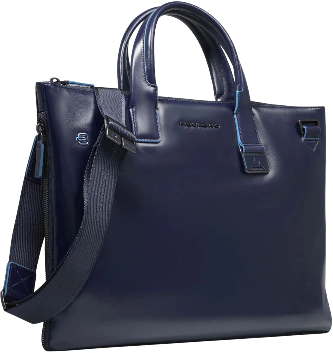 Деловая сумка Piquadro Blue Square CA4021B2/BLU2 с отделением для ноутбука 15.6" синяя натур.кожа — миниатюра 2