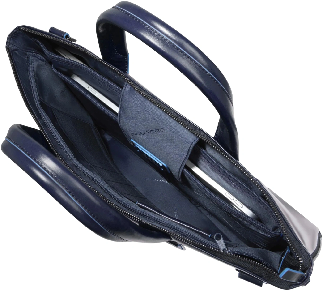 Деловая сумка Piquadro Blue Square CA4021B2/BLU2 с отделением для ноутбука 15.6" синяя натур.кожа — миниатюра 5