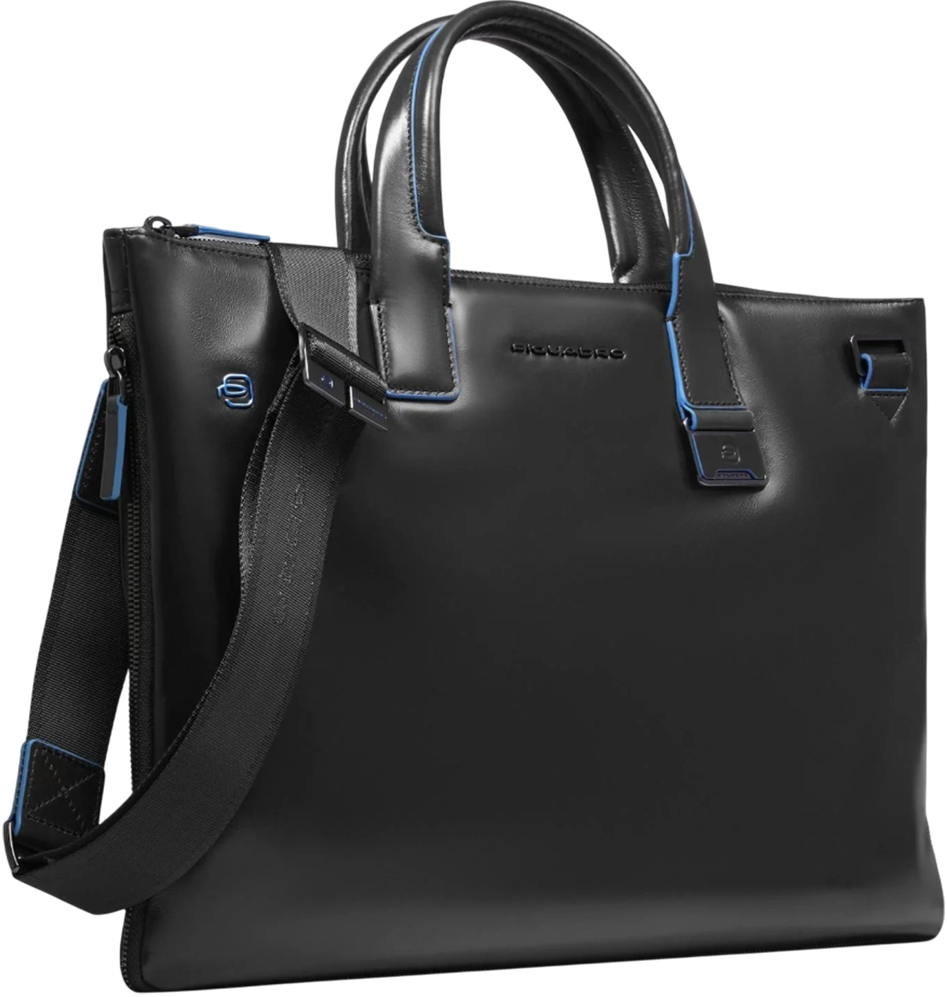 Деловая сумка Piquadro Blue Square CA4021B2/N с отделением для ноутбука 15.6" черная натур.кожа — миниатюра 2