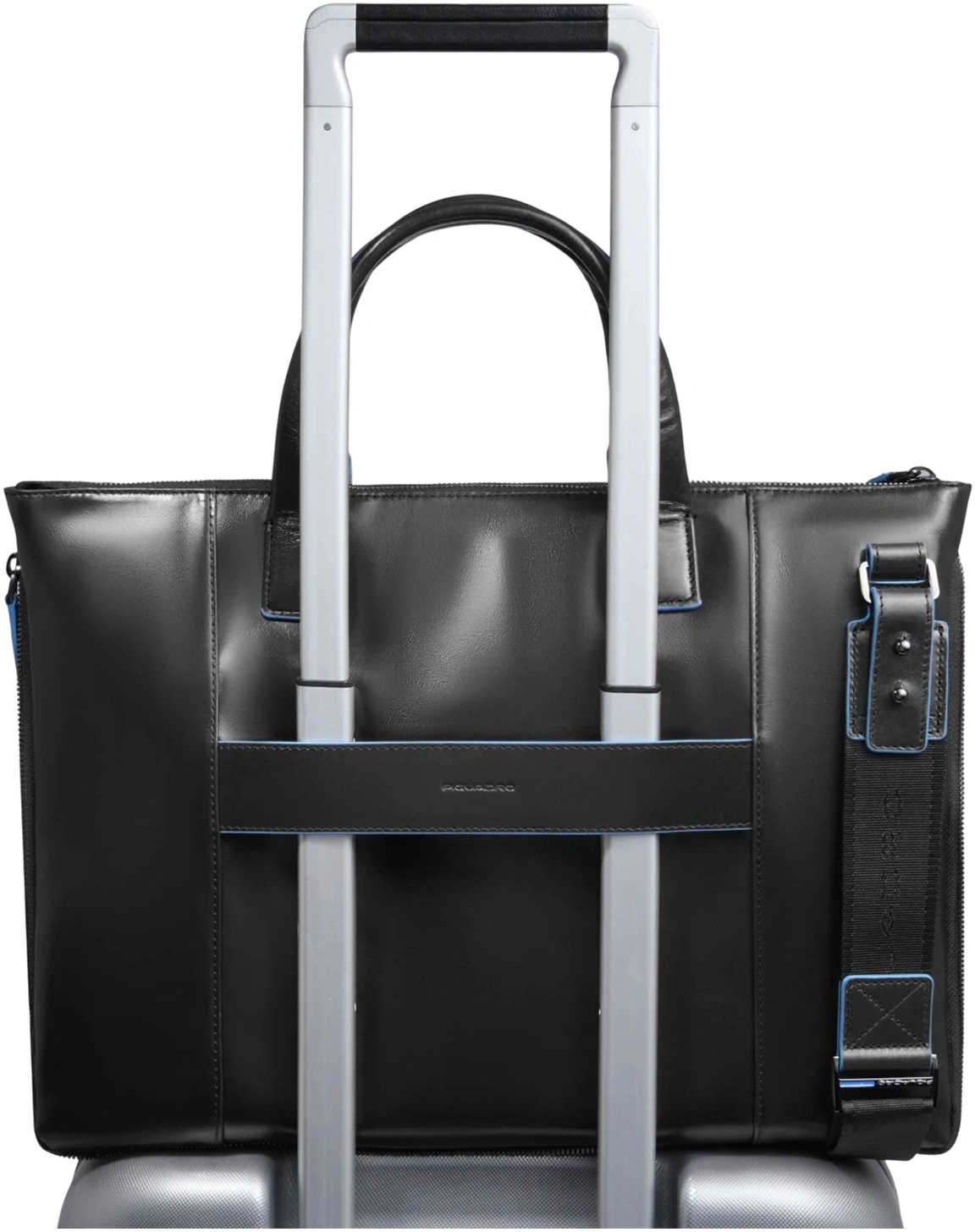 Деловая сумка Piquadro Blue Square CA4021B2/N с отделением для ноутбука 15.6" черная натур.кожа — миниатюра 3