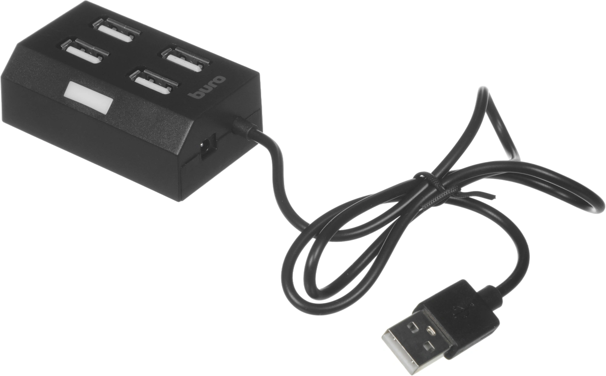 Разветвитель USB 2.0 Buro BU-HUB4-U2.0 4порт. черный — фото 1