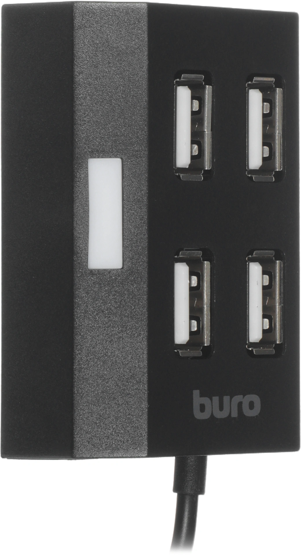 Разветвитель USB 2.0 Buro BU-HUB4-U2.0 4порт. черный — миниатюра 2