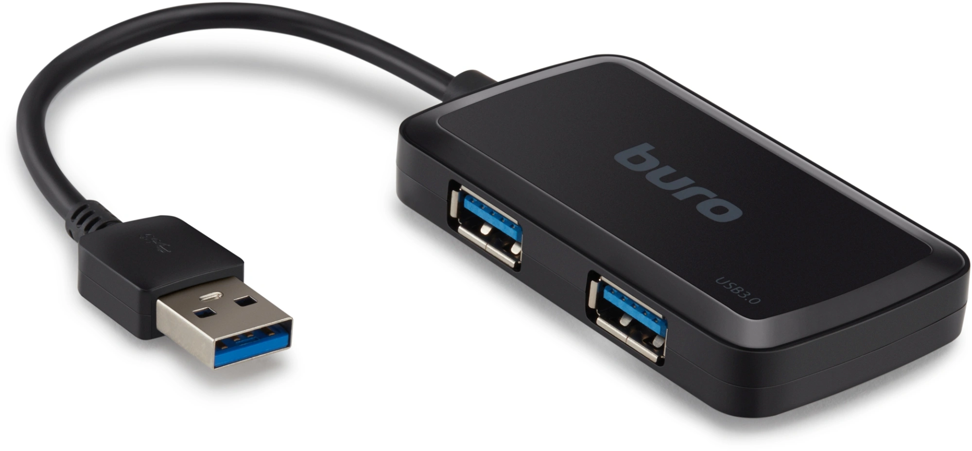 Разветвитель USB 3.0 Buro BU-HUB4-U3.0-S 4порт. черный — миниатюра 2