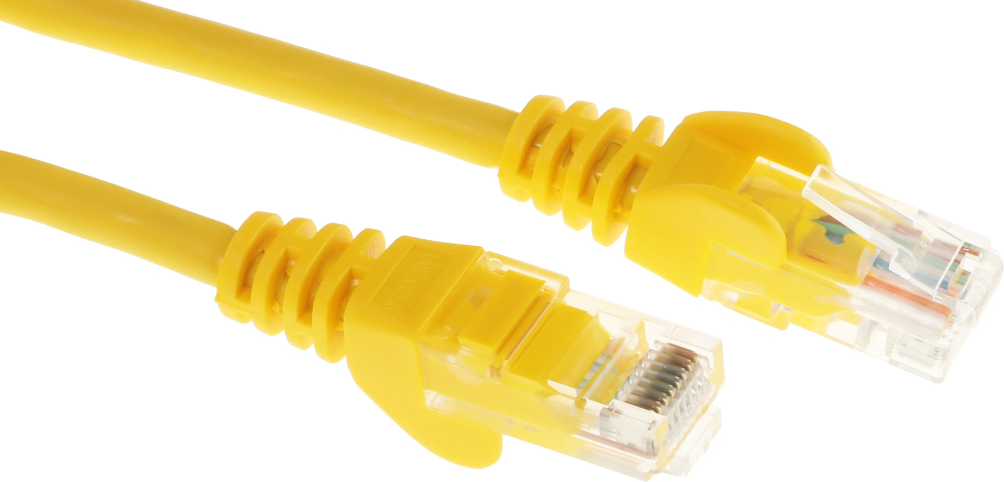 Патч-корд Lanmaster LAN-PC45/U5E-2.0-YL UTP RJ-45 вил.-вилка RJ-45 кат.5E 2м желтый LSZH (уп.:1шт) — миниатюра 3