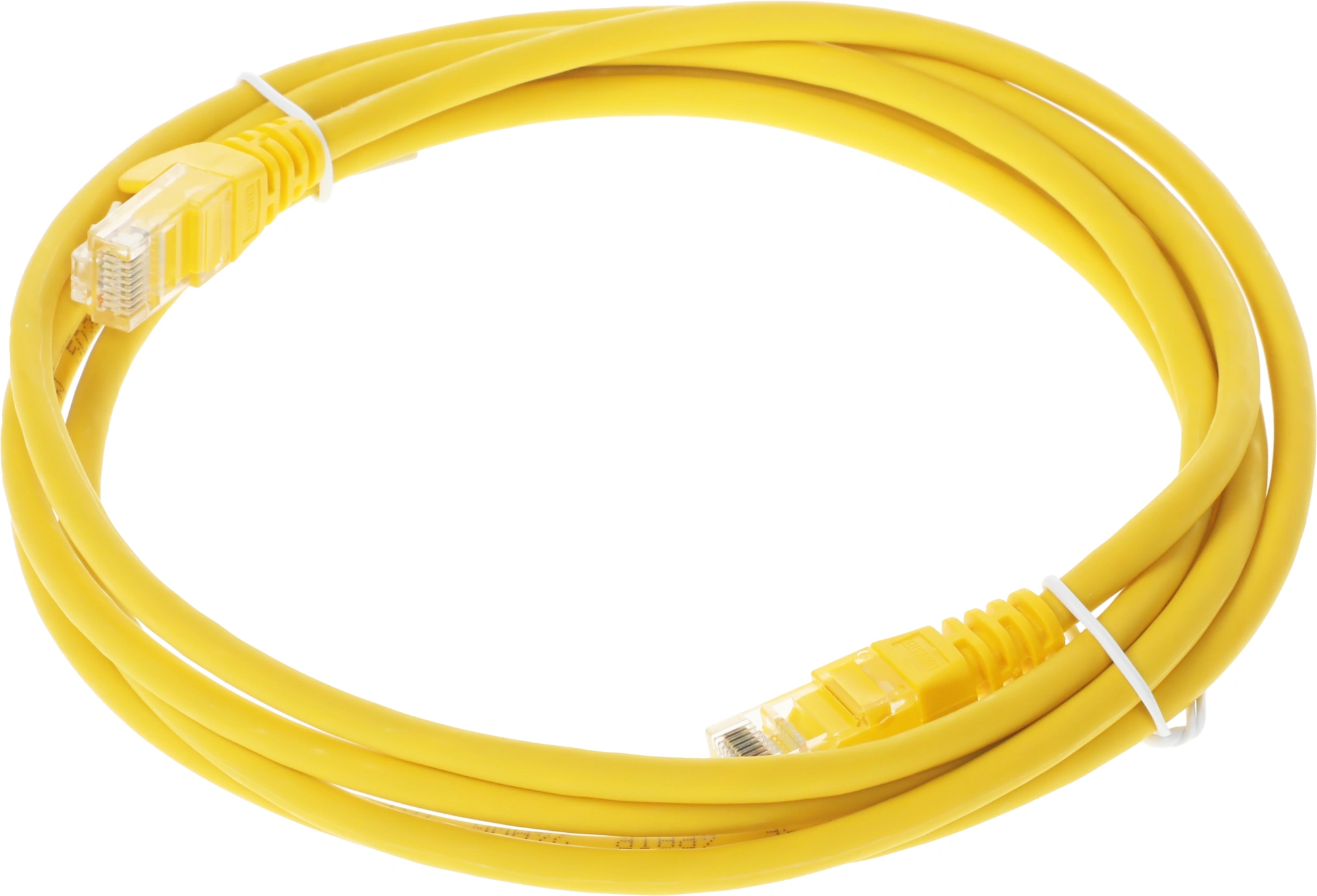 Патч-корд Lanmaster LAN-PC45/U5E-2.0-YL UTP RJ-45 вил.-вилка RJ-45 кат.5E 2м желтый LSZH (уп.:1шт) — миниатюра 2